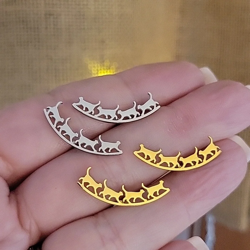 MARCHING CATS CLIMBER EARRINGS, Choice of Color